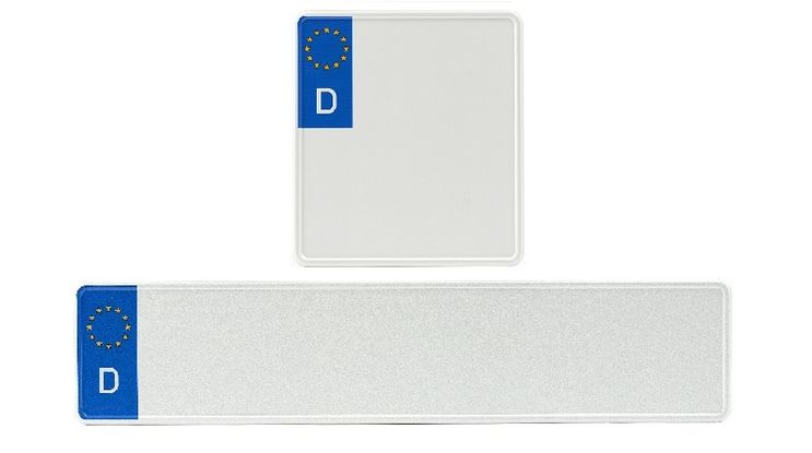Einzeilige und zweizeilige Euro-Kennzeichen